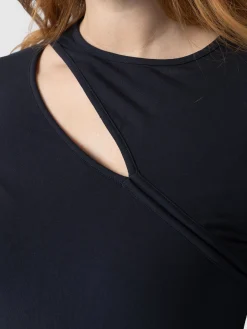 Dresses|Saint and Sofia Reveal Viscose Runway Dress - Navy