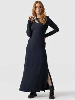 Dresses|Saint and Sofia Reveal Viscose Runway Dress - Navy
