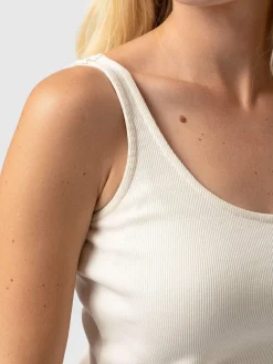 T-shirts & Tanks|Saint and Sofia Rib Cami - Cream