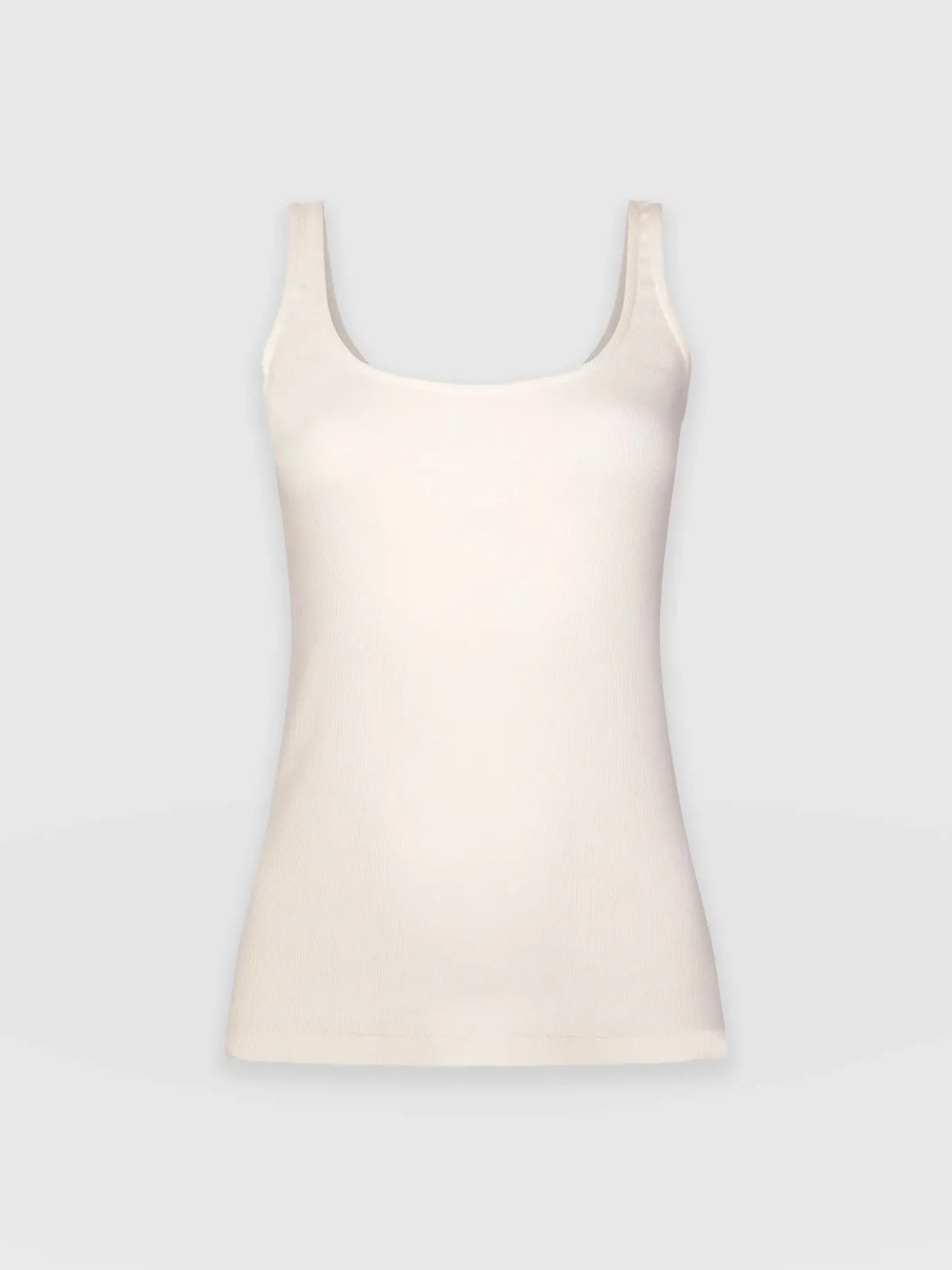 T-shirts & Tanks|Saint and Sofia Rib Cami - Cream