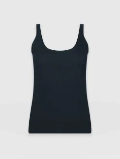 T-shirts & Tanks|Saint and Sofia Rib Cami - Navy