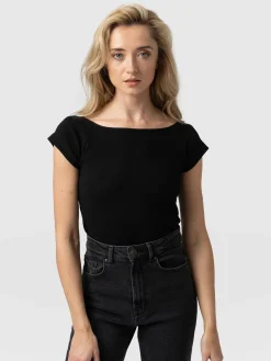 T-shirts & Tanks|Saint and Sofia Riviera Tee - Black