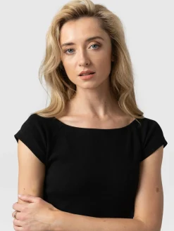 T-shirts & Tanks|Saint and Sofia Riviera Tee - Black
