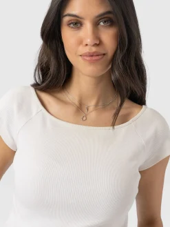 T-shirts & Tanks|Saint and Sofia Riviera Tee - Cream