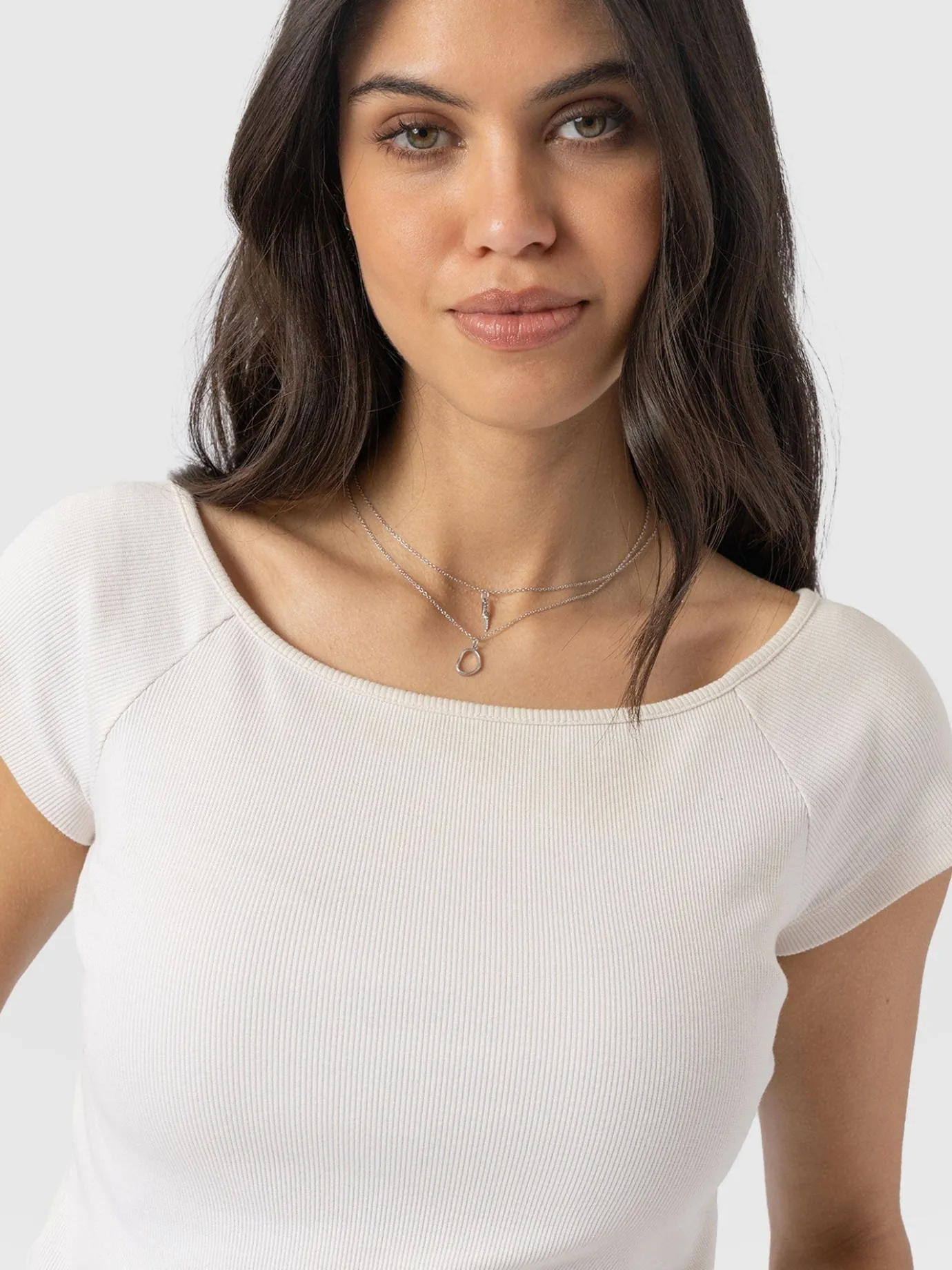 T-shirts & Tanks|Saint and Sofia Riviera Tee - Cream