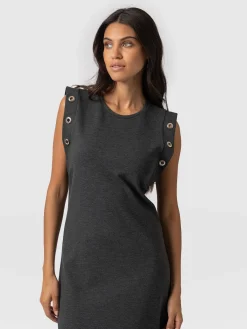 Dresses|Saint and Sofia Rowan Dress - Charcoal Eyelet