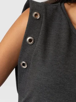 Dresses|Saint and Sofia Rowan Dress - Charcoal Eyelet