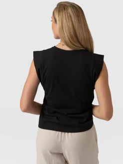 T-shirts & Tanks|Saint and Sofia Rowan Tee - Black