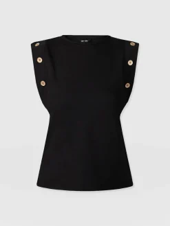 T-shirts & Tanks|Saint and Sofia Rowan Tee - Black