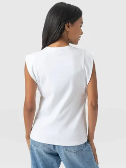 T-shirts & Tanks|Saint and Sofia Rowan Tee - White