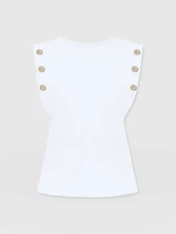 T-shirts & Tanks|Saint and Sofia Rowan Tee - White