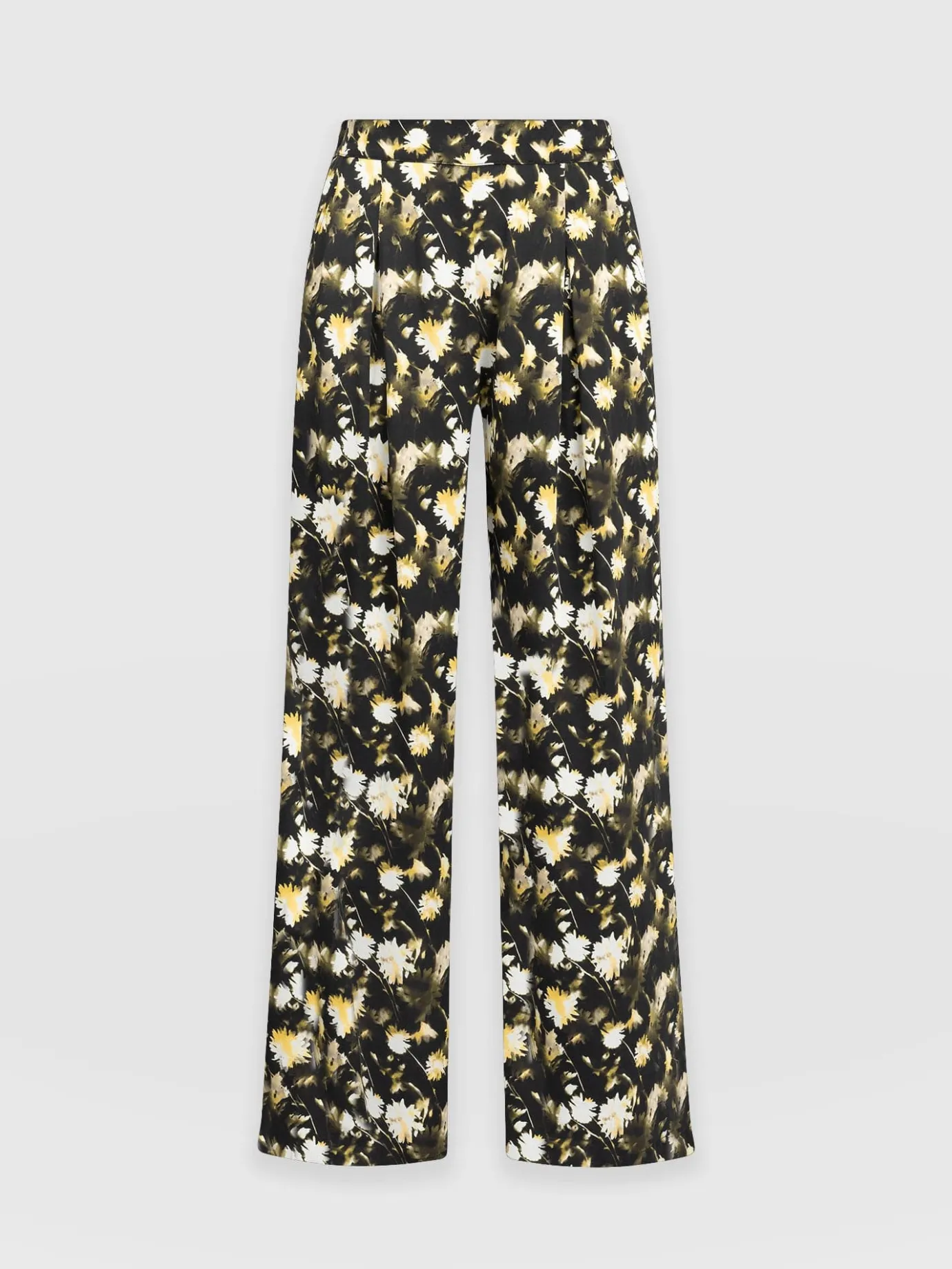 Pants|Saint and Sofia Rowan Wide Leg Pant - Black Daisy Floral