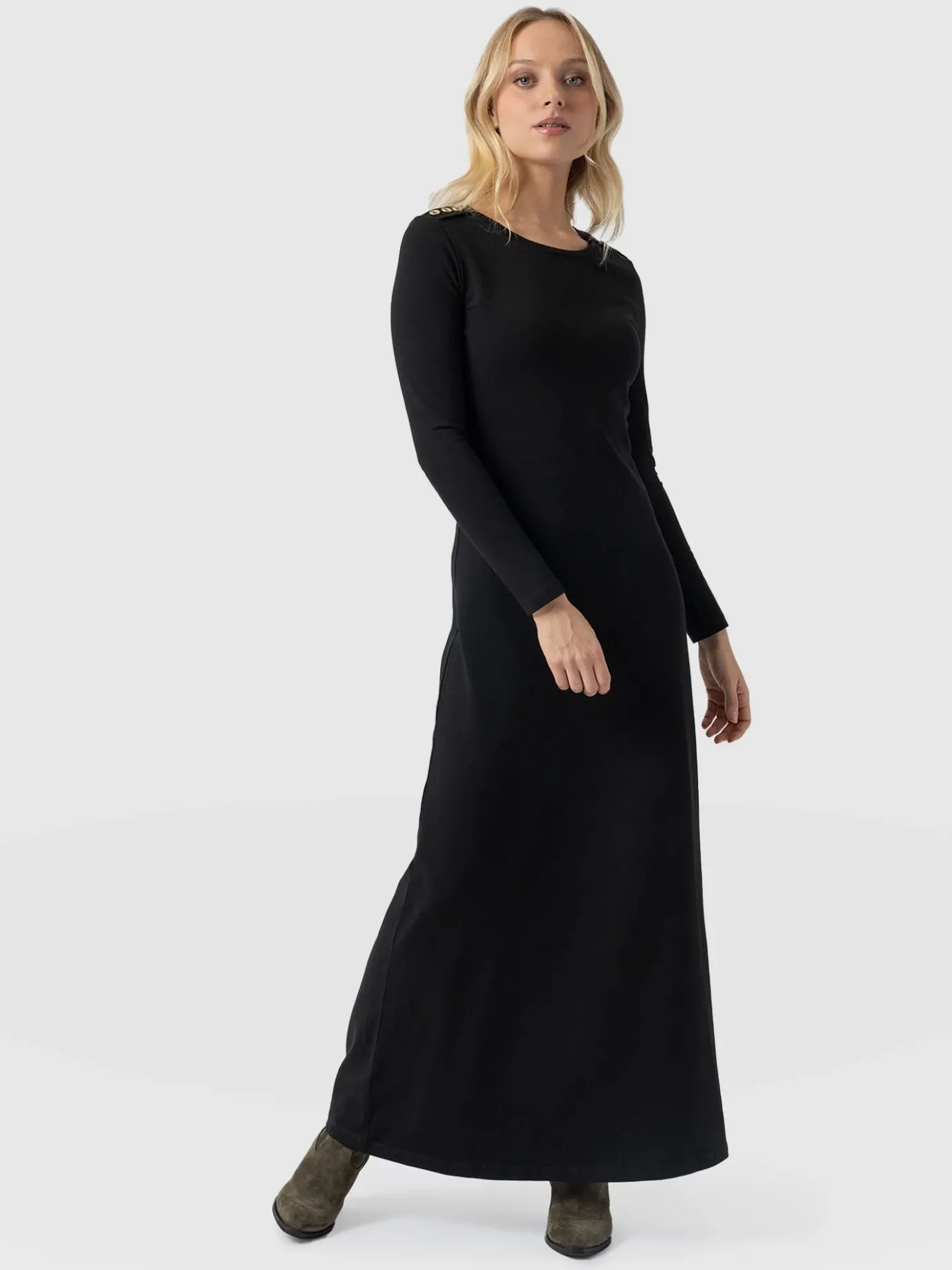 Dresses|Saint and Sofia Runway Maxi Dress - Black