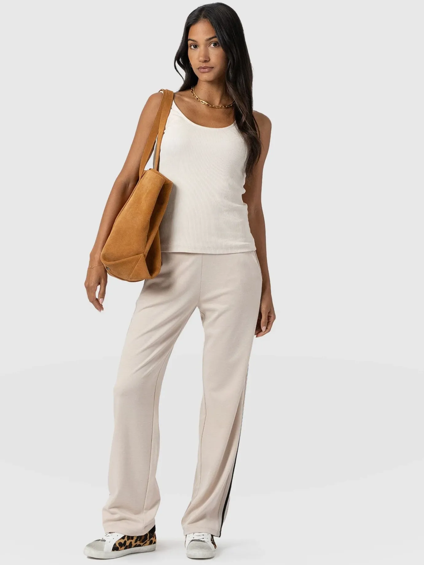 Pants|Saint and Sofia Runway Pant - Light Beige Stripe