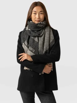 Accessories|Scarves & Hats|Saint and Sofia Saint + Sofia Scarf - Black/Grey