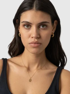 Gold Jewelry|Jewelry|Saint and Sofia Scatter Star Charm Necklace - Gold/Black
