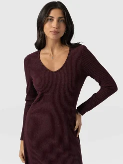 Dresses|Saint and Sofia Sienna Dress - Burgundy