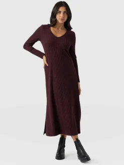 Dresses|Saint and Sofia Sienna Dress - Burgundy