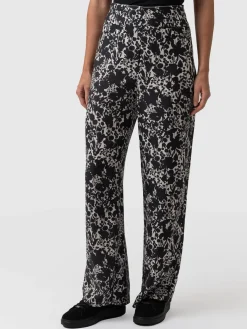 Pants|Saint and Sofia Sienna High Waisted Pant - Black Cream Floral