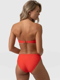 Swimwear|Saint and Sofia Skye Bandeau Bikini Top - Red