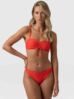Swimwear|Saint and Sofia Skye Hipster Bikini Bottom - Red