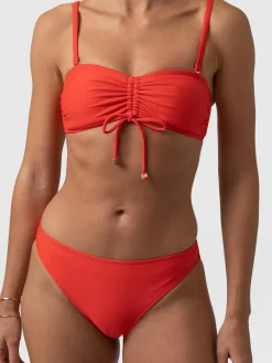 Swimwear|Saint and Sofia Skye Hipster Bikini Bottom - Red