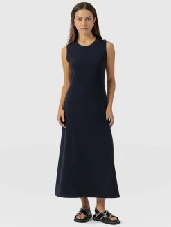 Dresses|Saint and Sofia Sleeveless Runway Maxi Dress - Navy