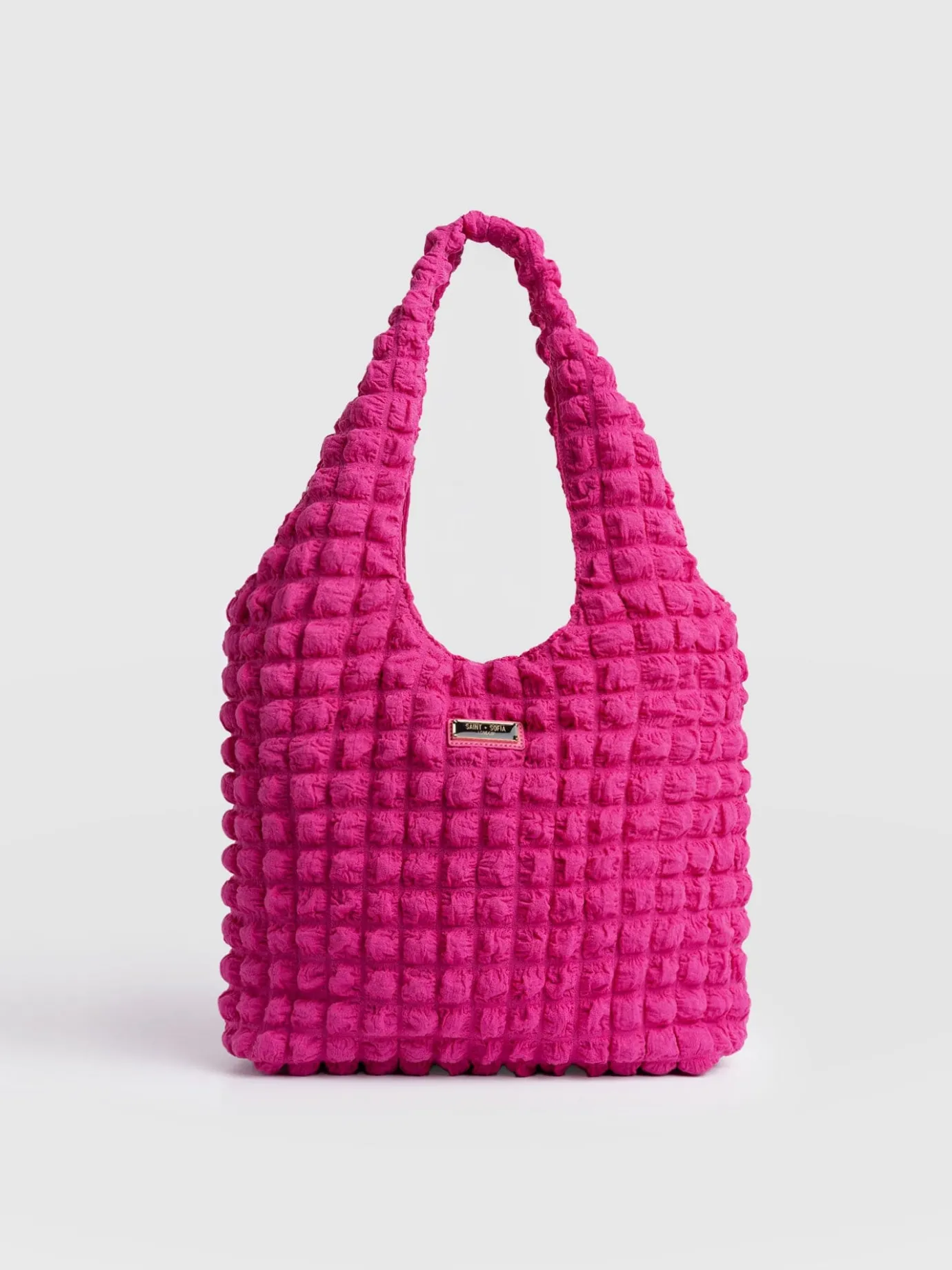 Shoulder Bags|Tote Bags|Saint and Sofia Soho Shoulder Tote Bag - Fuchsia Pink