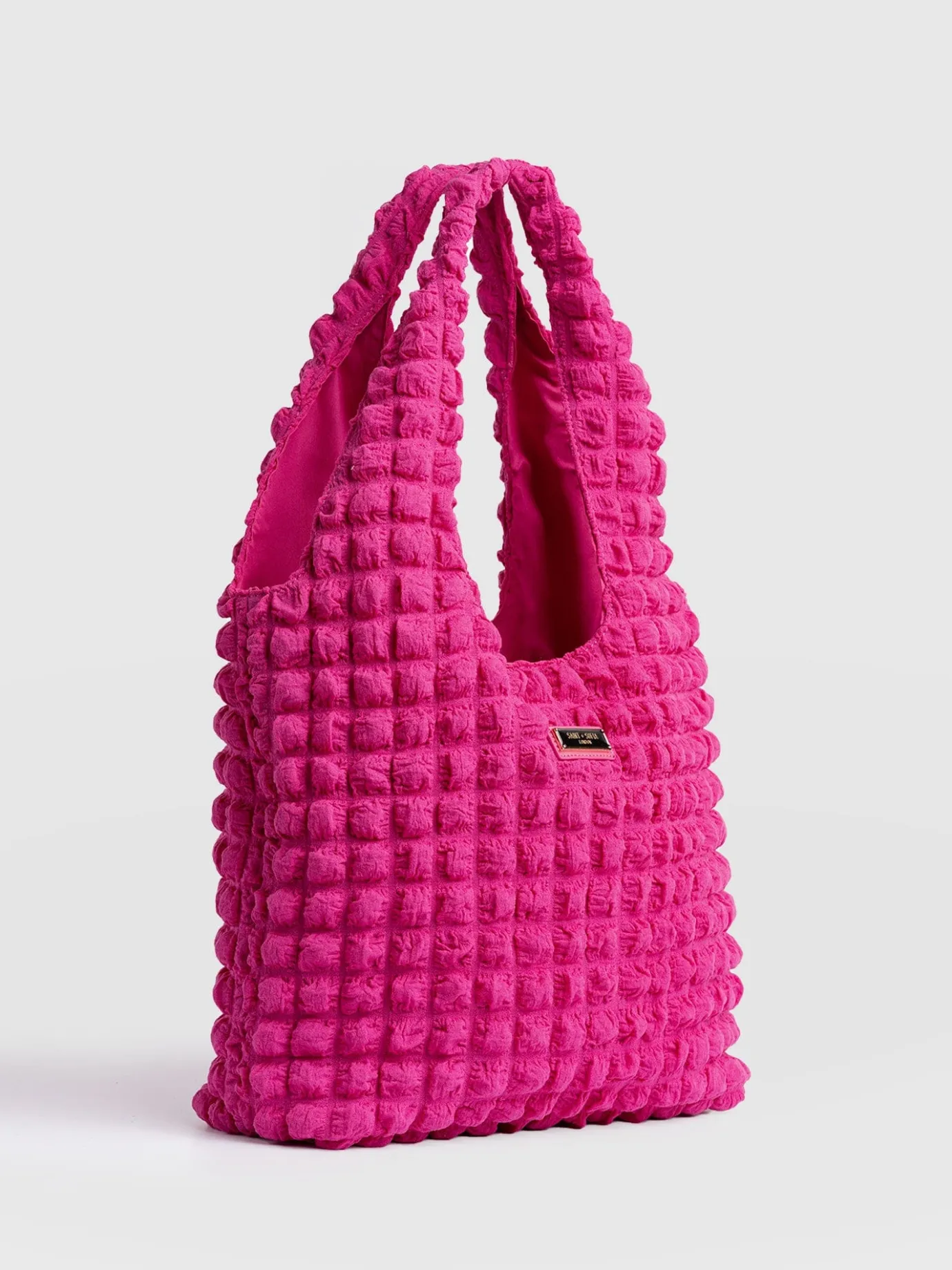 Shoulder Bags|Tote Bags|Saint and Sofia Soho Shoulder Tote Bag - Fuchsia Pink