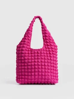 Shoulder Bags|Tote Bags|Saint and Sofia Soho Shoulder Tote Bag - Fuchsia Pink