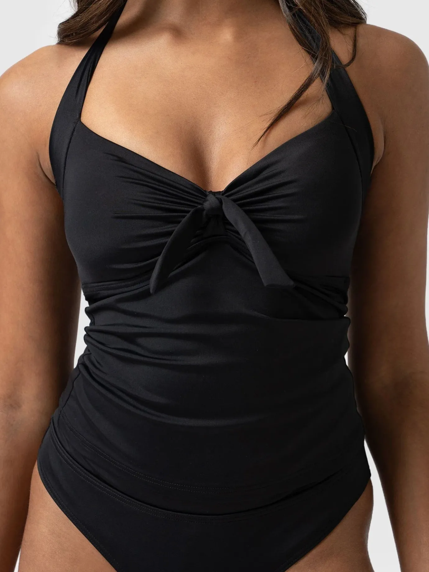 Swimwear|Saint and Sofia Sol Tankini Top - Black