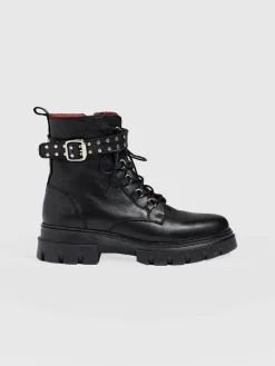 Boots|Shoes|Saint and Sofia Southbank Studded Boot - Black