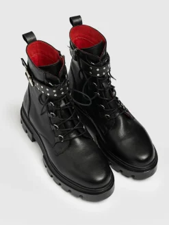 Boots|Shoes|Saint and Sofia Southbank Studded Boot - Black