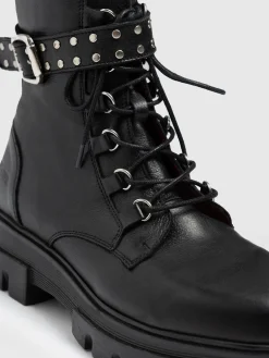 Boots|Shoes|Saint and Sofia Southbank Studded Boot - Black