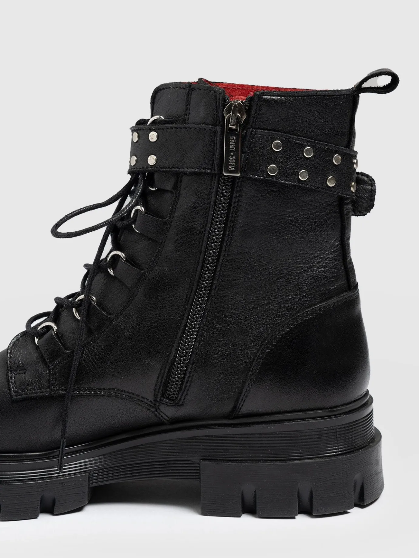 Boots|Shoes|Saint and Sofia Southbank Studded Boot - Black