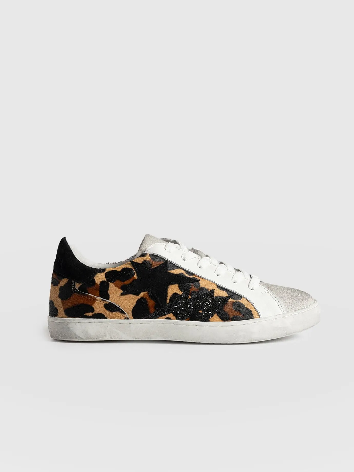 Sneakers|Shoes|Saint and Sofia Spitalfields Sneaker - Leopard/ Star