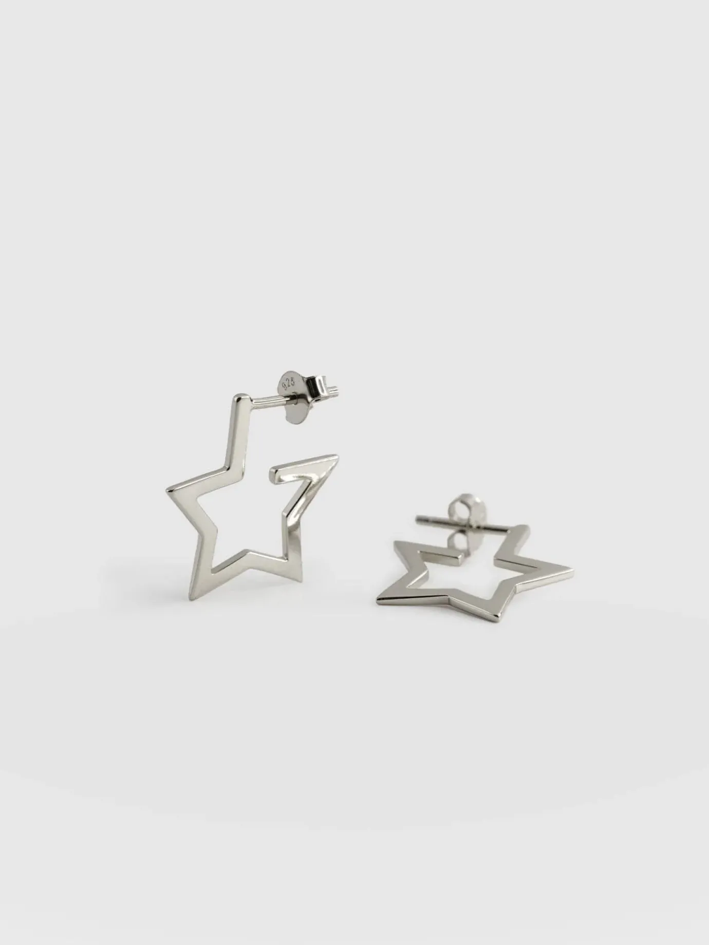 Silver Jewelry|Jewelry|Saint and Sofia Star Earrings - Silver