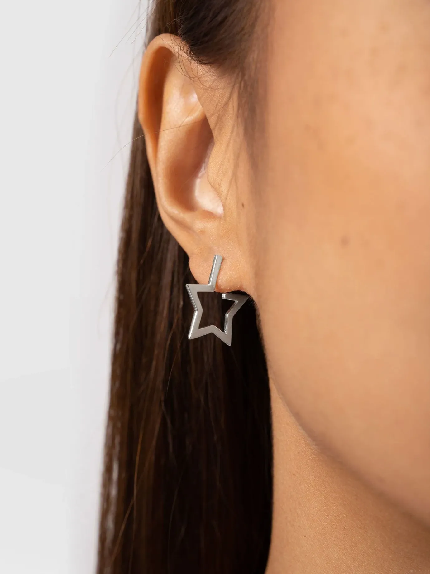 Silver Jewelry|Jewelry|Saint and Sofia Star Earrings - Silver