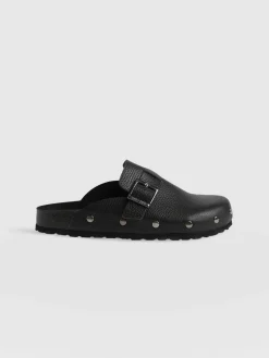 Clogs & Slides|Sandals|Saint and Sofia Studded Clogs - Black