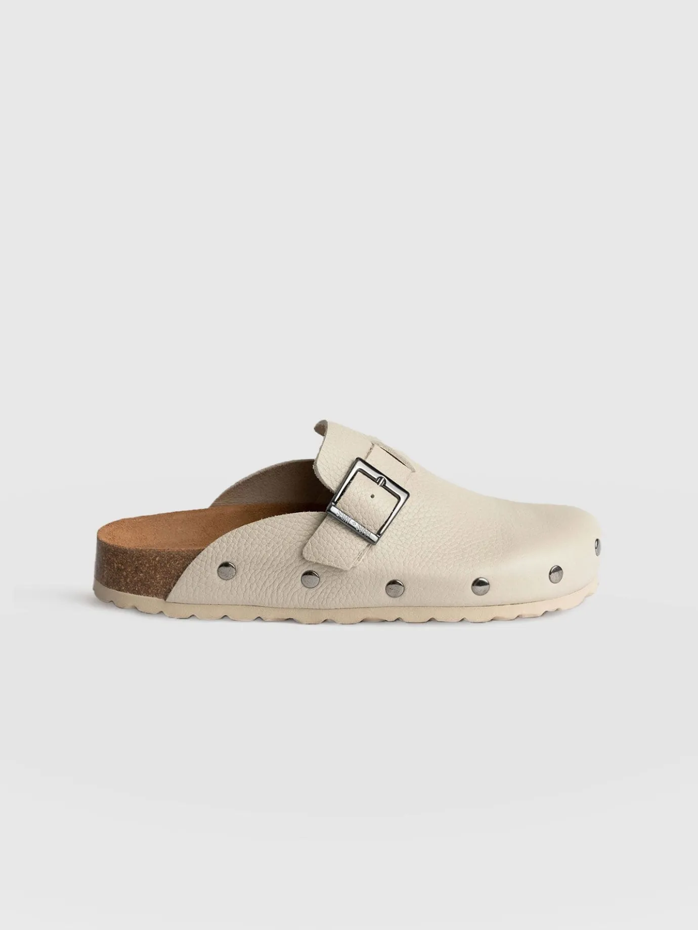 Clogs & Slides|Shoes|Saint and Sofia Studded Clogs - Cream