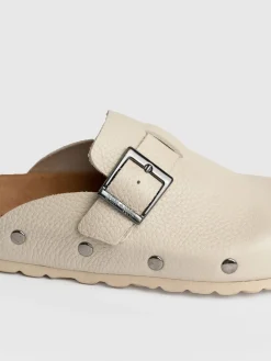 Clogs & Slides|Shoes|Saint and Sofia Studded Clogs - Cream