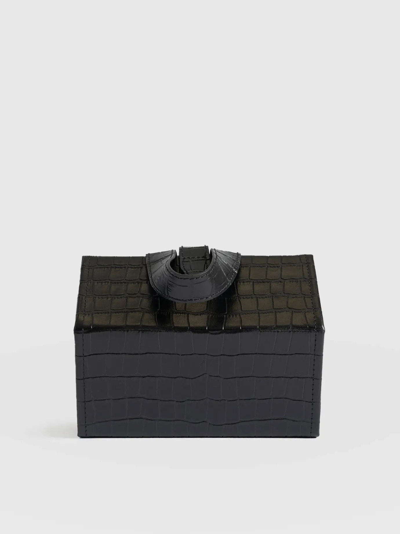 Accessories|Leather|Saint and Sofia Sunglasses Multi Case - Black Croc