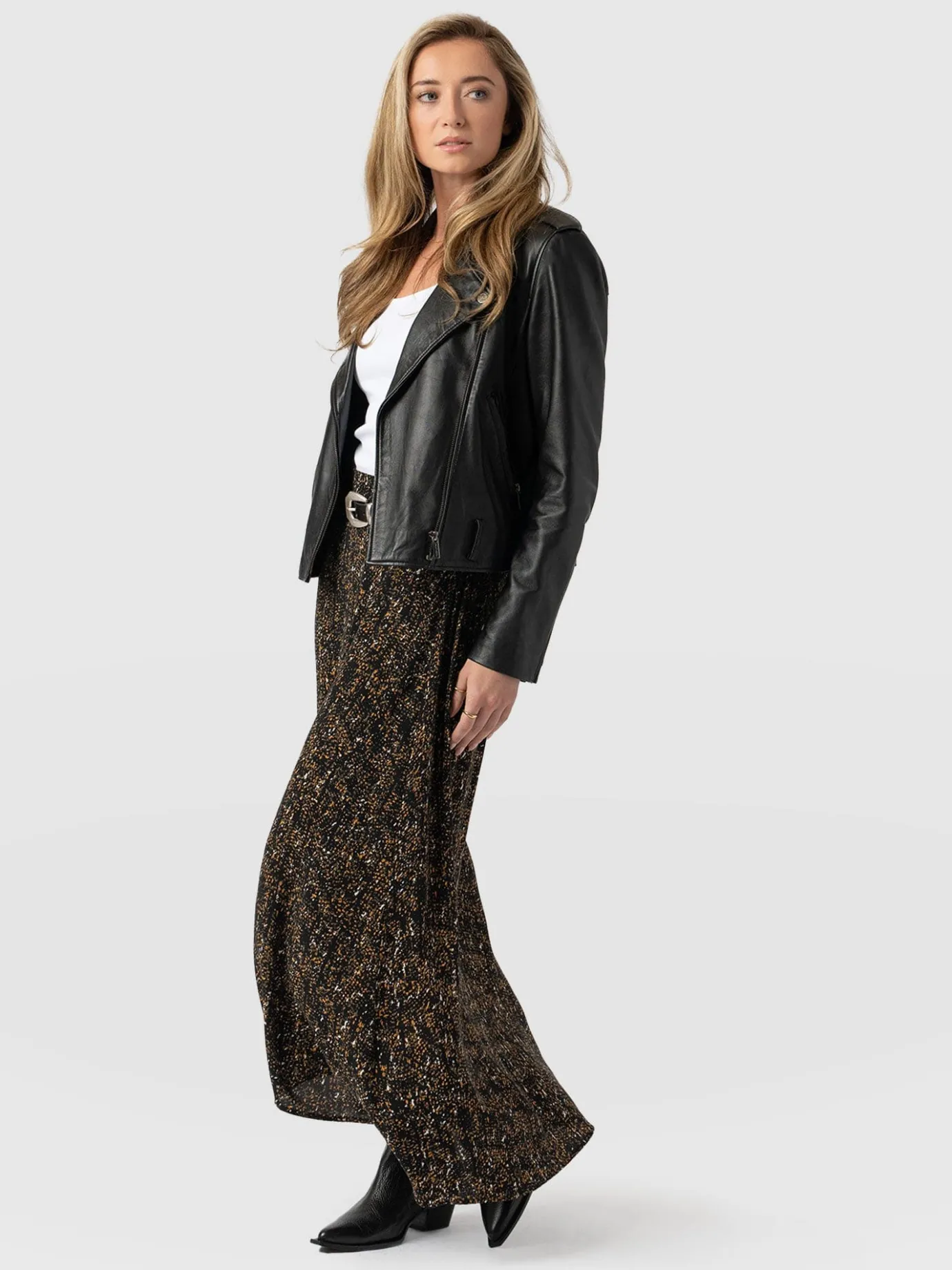 Skirts|Saint and Sofia Sutton Skirt - Ditsy Leopard