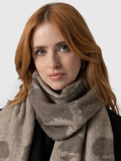 Scarves & Hats|Saint and Sofia Sutton Skull Scarf - Beige