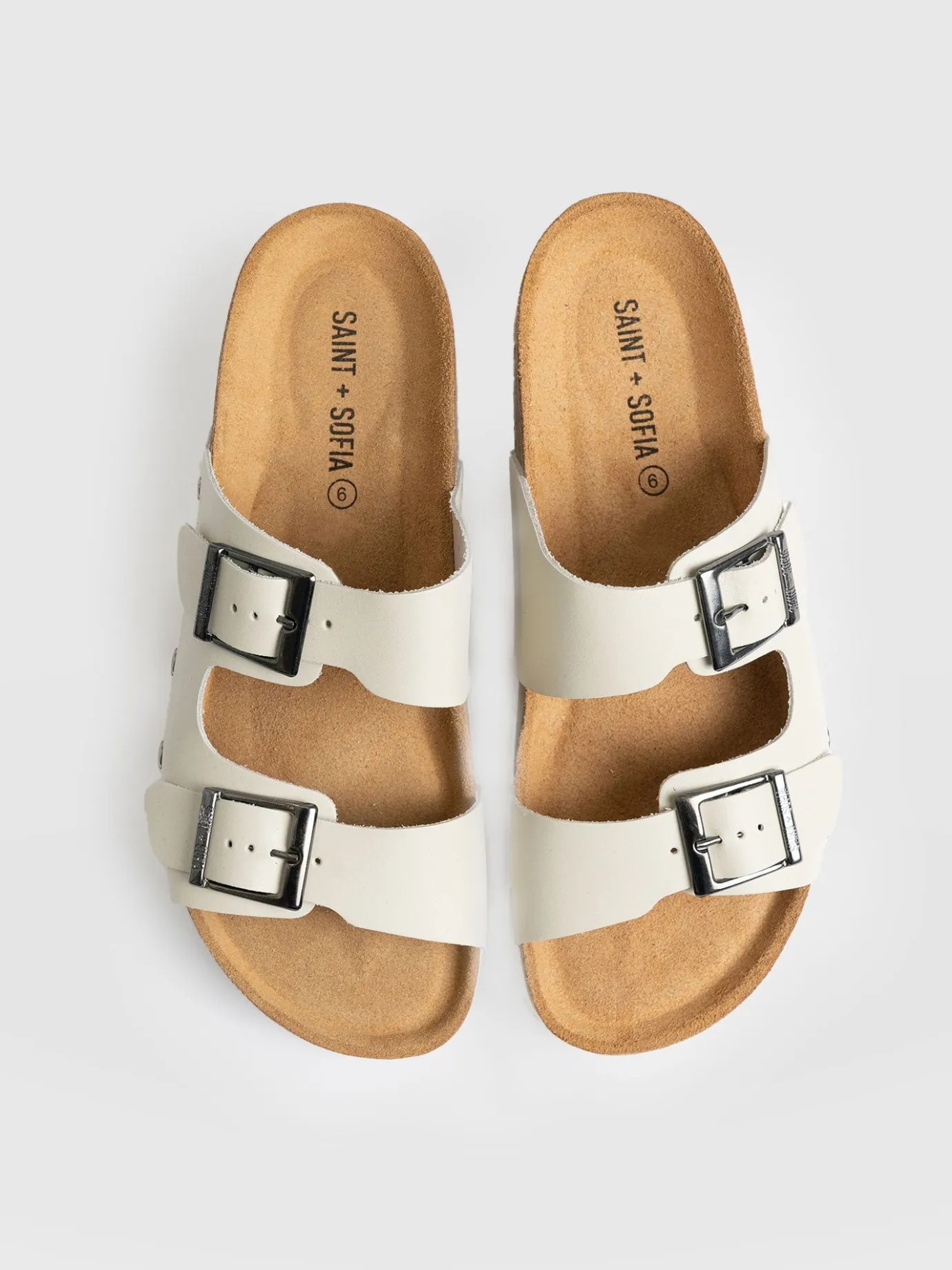 Sandals|Clogs & Slides|Saint and Sofia Sutton Slide - Cream Studded