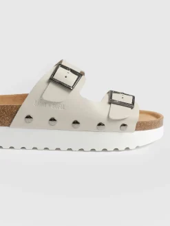 Sandals|Clogs & Slides|Saint and Sofia Sutton Slide - Cream Studded