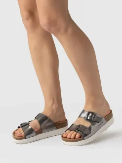 Clogs & Slides|Sandals|Saint and Sofia Sutton Slide - Gunmetal