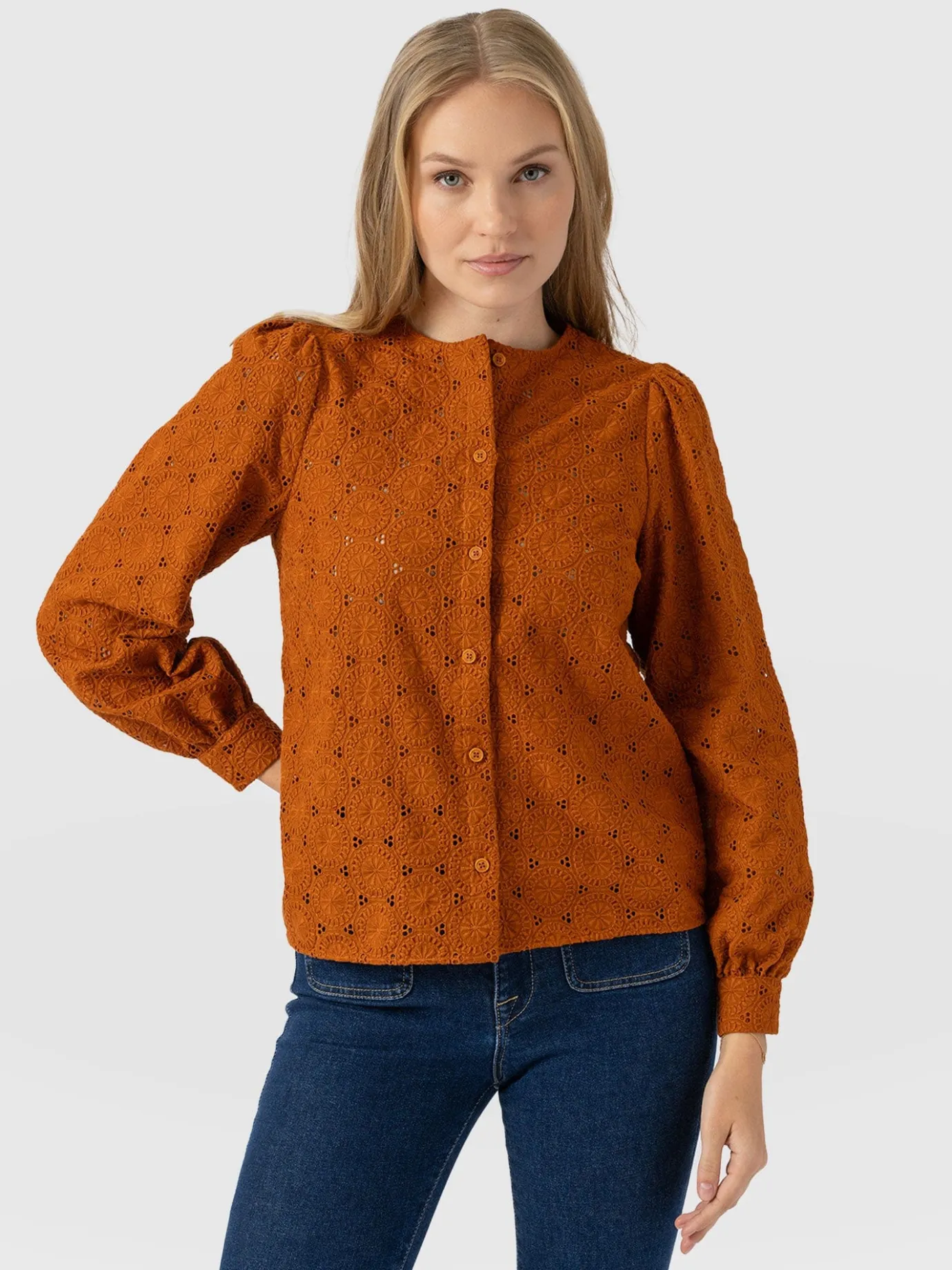 Blouses & Shirts|Saint and Sofia Tabitha Blouse - Tan