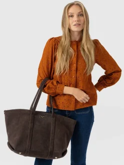 Blouses & Shirts|Saint and Sofia Tabitha Blouse - Tan