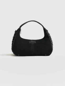 Leather Bags|Bags|Saint and Sofia Taylor Hobo Handbag - Black